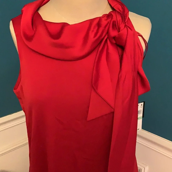 NWT! Women’s Signature by Robbie Bee sleeveless red dress 8P - Picture 2 of 3